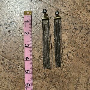 Bronze tassel statement earrings 💛